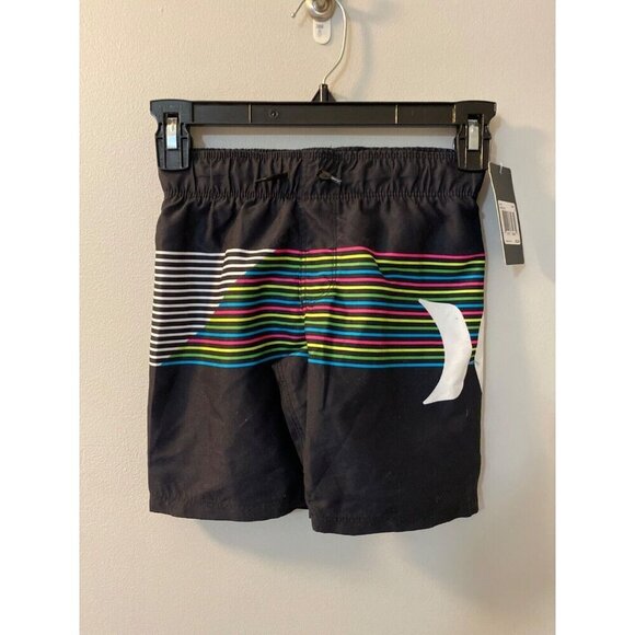 Hurley Kids Slash Pull-on Boardshorts (Little Kids) (Black) Boy's Swiim size 5 - Picture 3 of 5